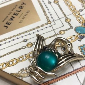 Super cute swan brooch